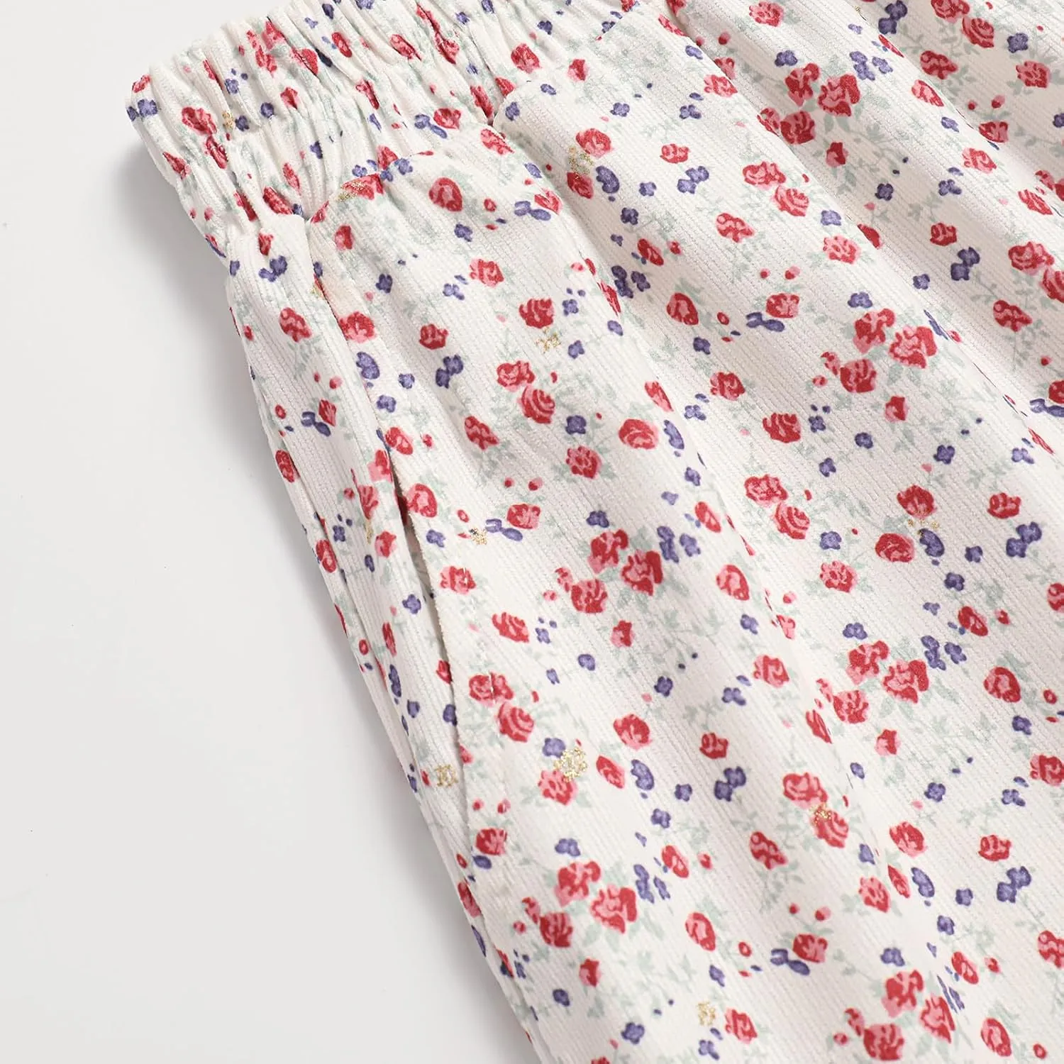 Ladies' High-Waisted Printed Skirt with Elastic Waist and Pleated Skirt in Spring Summer Autumn and Winter