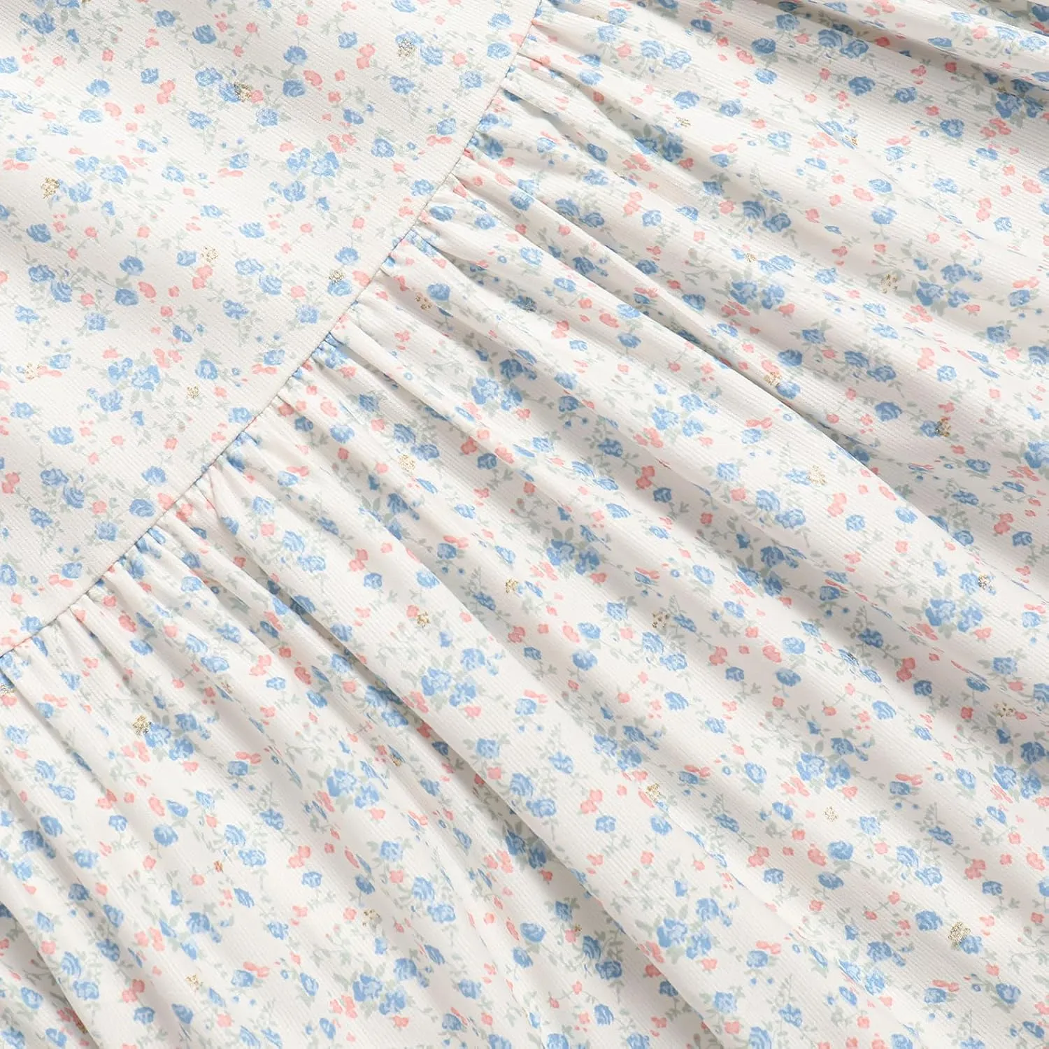 Ladies' High-Waisted Printed Skirt with Elastic Waist and Pleated Skirt in Spring Summer Autumn and Winter
