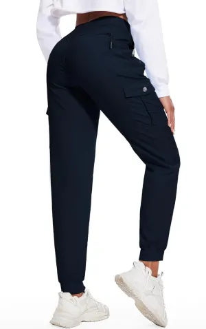 LadyJoy Cargo Pants Women Hiking Cargo Joggers for Women Lightweight Scrub Summer Pants with Pockets Golf Travel