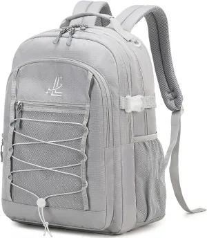 Lanola Travel Business Study Water Resistant Casual Backpack Lightweight Student School bag for Men Women - Gray