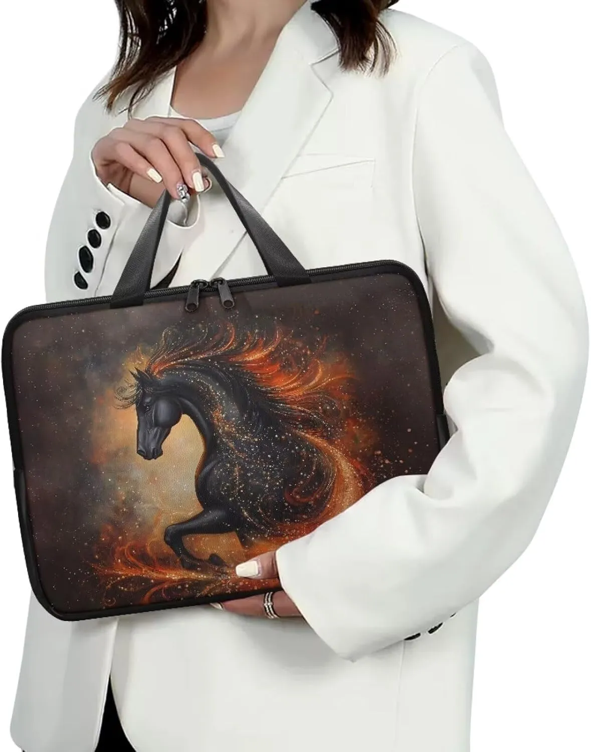 Laptop Bag for Kids Portable Computer Briefcase Leather Bag Water-Resistant Laptop Bag for Teen Boy