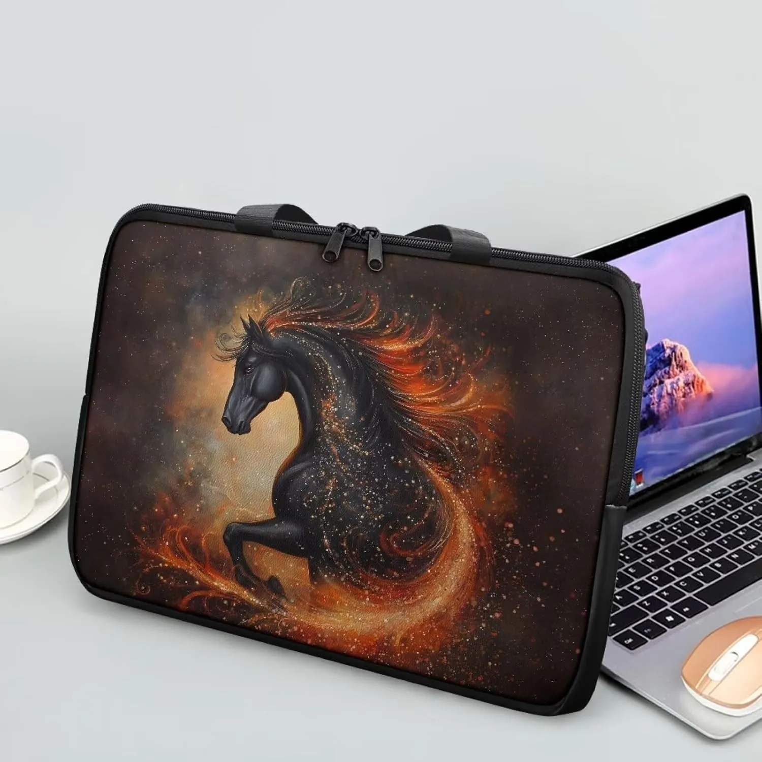 Laptop Bag for Kids Portable Computer Briefcase Leather Bag Water-Resistant Laptop Bag for Teen Boy