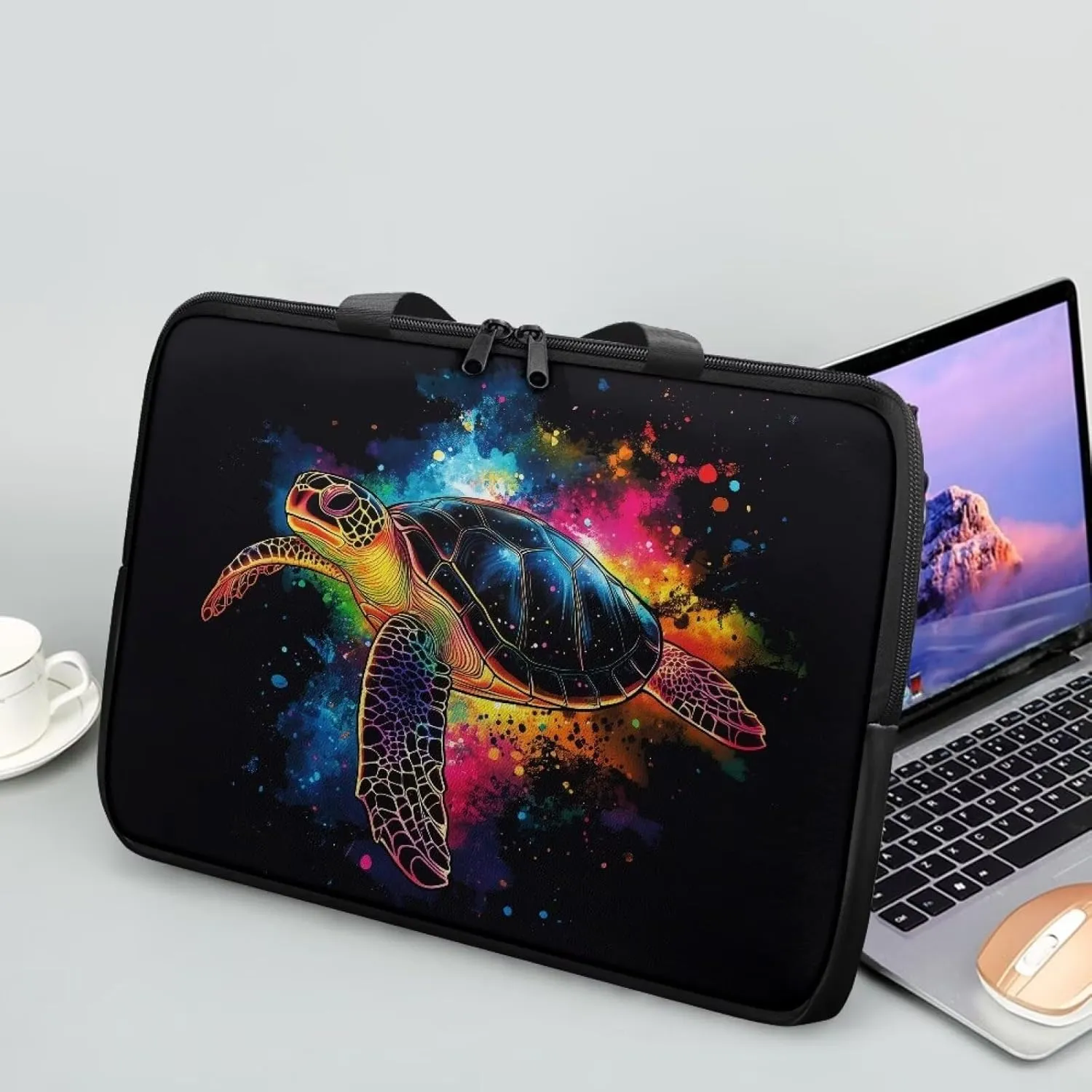 Laptop Bag for Kids Portable Computer Briefcase Leather Bag Water-Resistant Laptop Bag for Teen Boy
