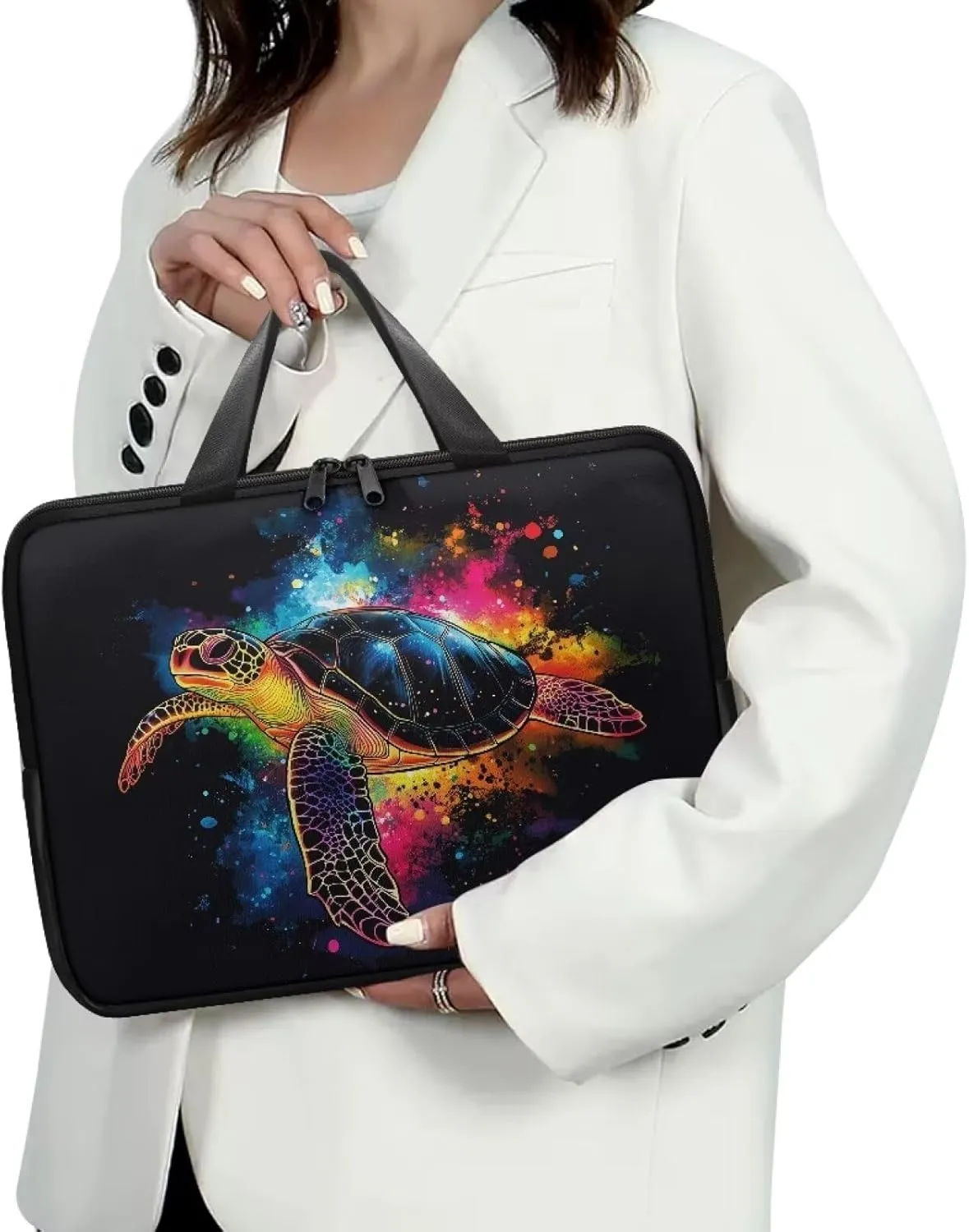 Laptop Bag for Kids Portable Computer Briefcase Leather Bag Water-Resistant Laptop Bag for Teen Boy
