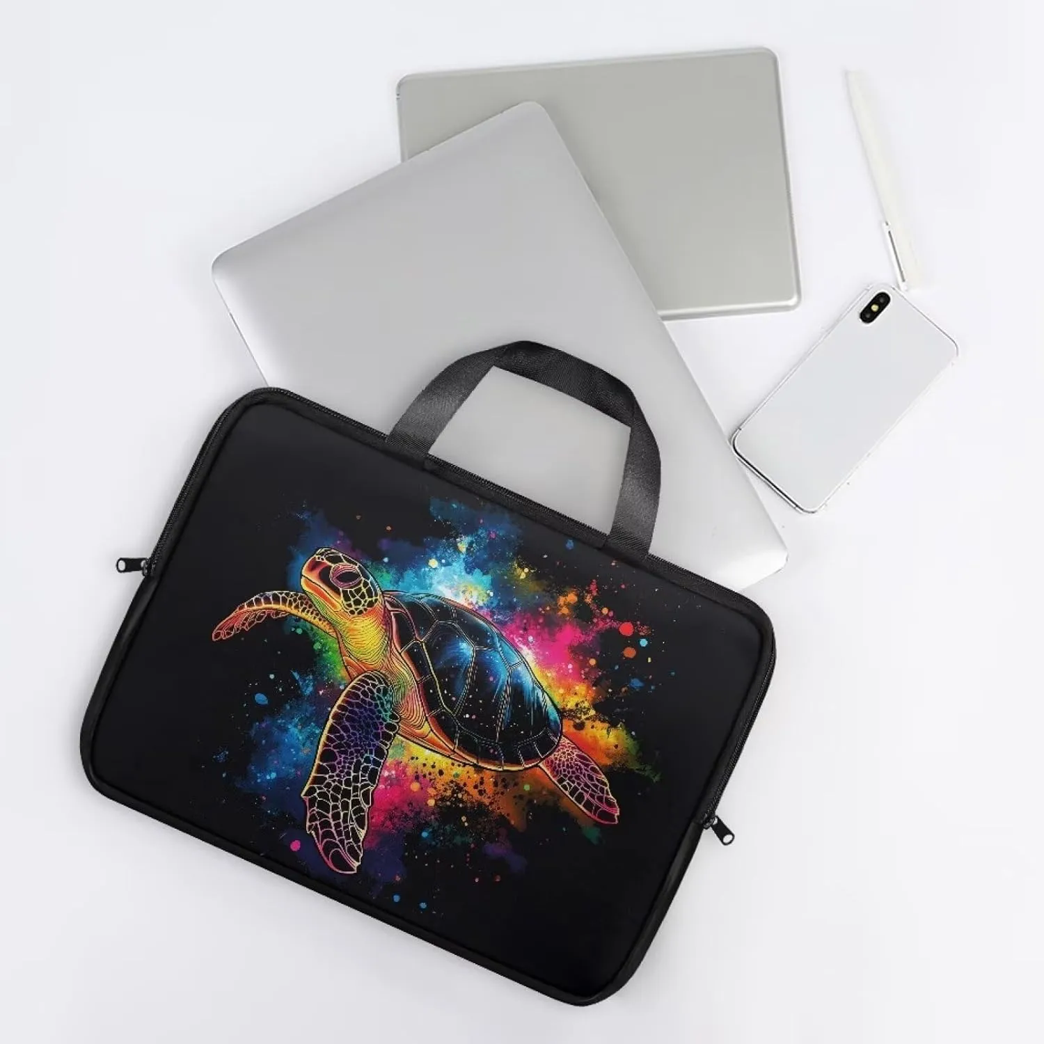 Laptop Bag for Kids Portable Computer Briefcase Leather Bag Water-Resistant Laptop Bag for Teen Boy