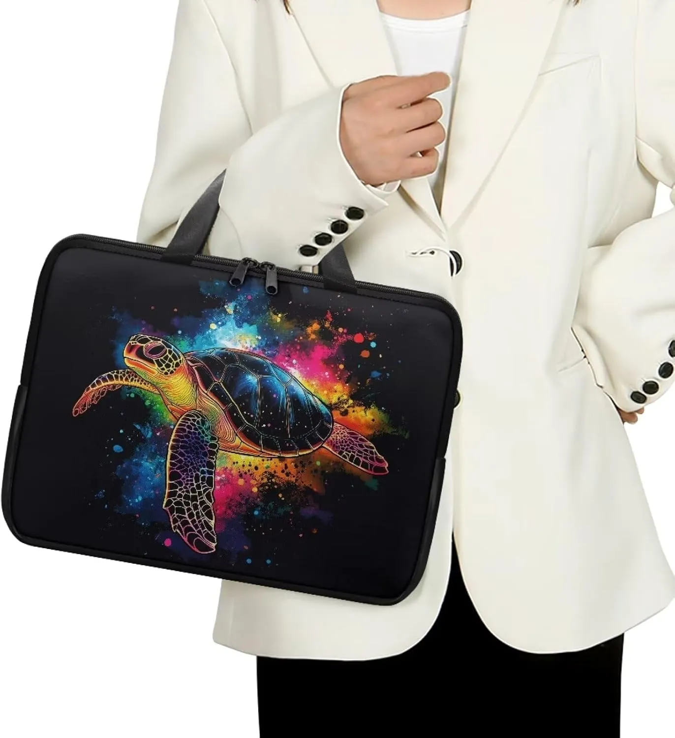 Laptop Bag for Kids Portable Computer Briefcase Leather Bag Water-Resistant Laptop Bag for Teen Boy
