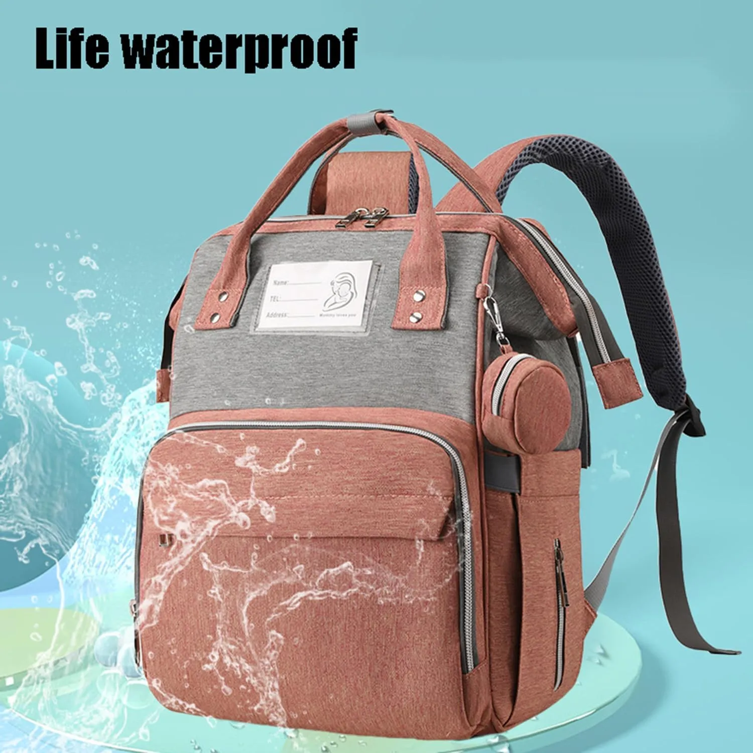 Large Capacity Laptop Backpack 15.6 Inch Casual Daypack Water Resistant Business Travel Backpack for Women Men(Waterproof),B
