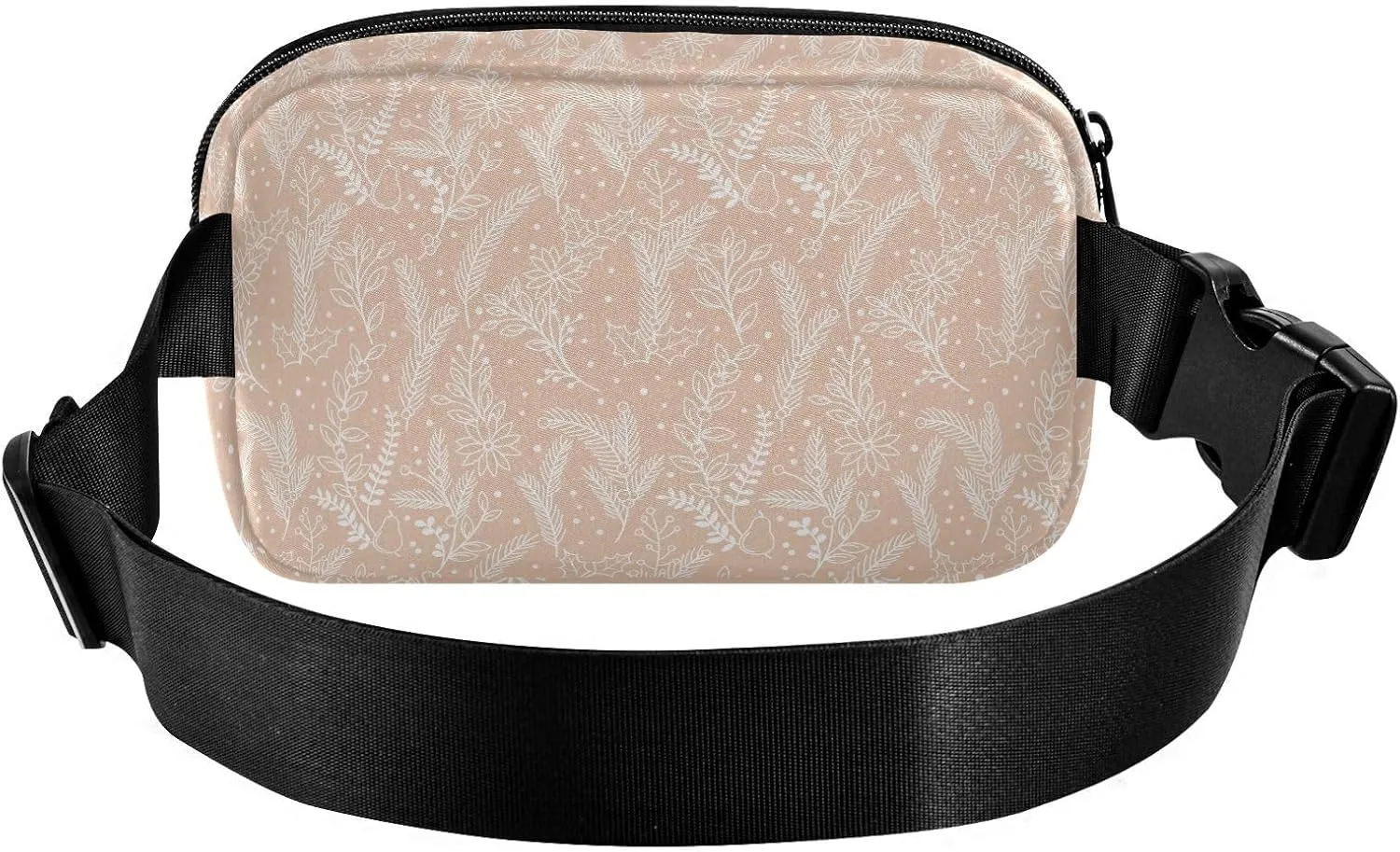Large Crossbody Fanny Pack men women Waist Packs Water-resistant Leaves Pattern belt Bag for Hiking Running,Multi10