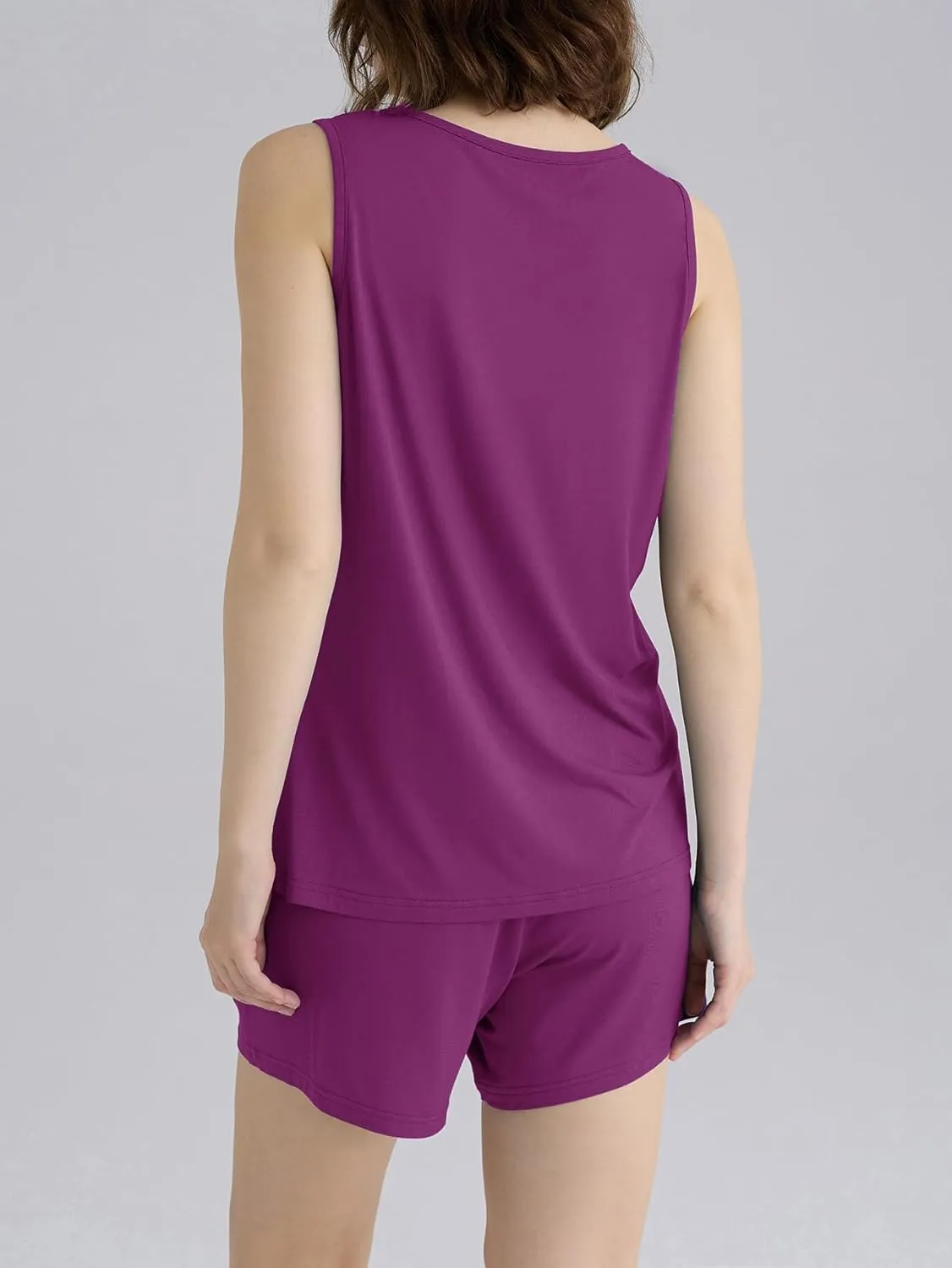 Latuza Women's Silky Soft Viscose Tank Top Short Pajama Set