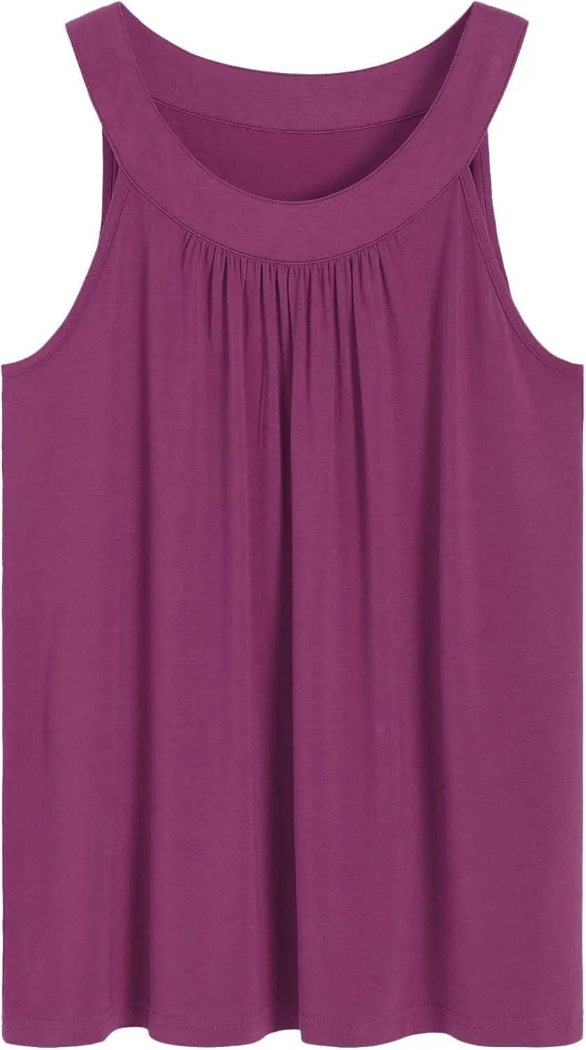 Latuza Women's Soft Viscose Tank Top Shorts Summer Pajamas Set