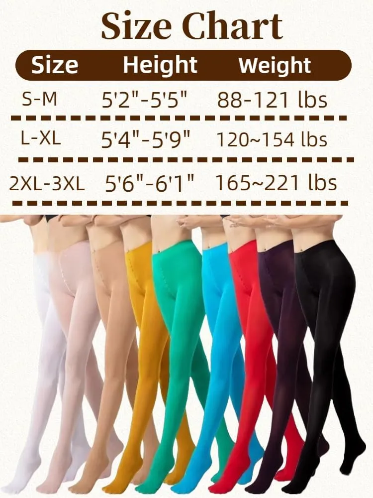 leg elegant Women's 80 Den Microfiber Soft Opaque Tights Pantyhose