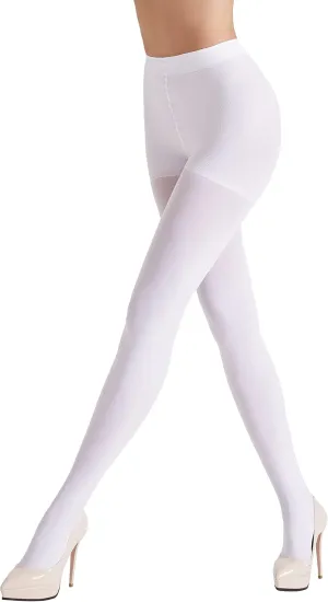 leg elegant Women's 80 Den Microfiber Soft Opaque Tights Pantyhose