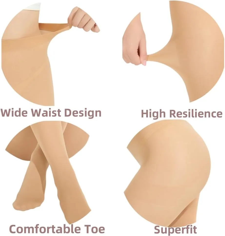 leg elegant Women's 80 Den Microfiber Soft Opaque Tights Pantyhose