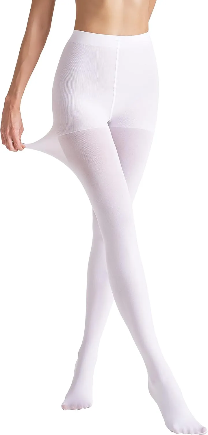 leg elegant Women's 80 Den Microfiber Soft Opaque Tights Pantyhose