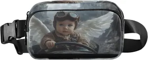 Little Angel Fanny Packs for Women Men, Water Resistant Waist Pack Sling Bag Purse for Travel Hiking