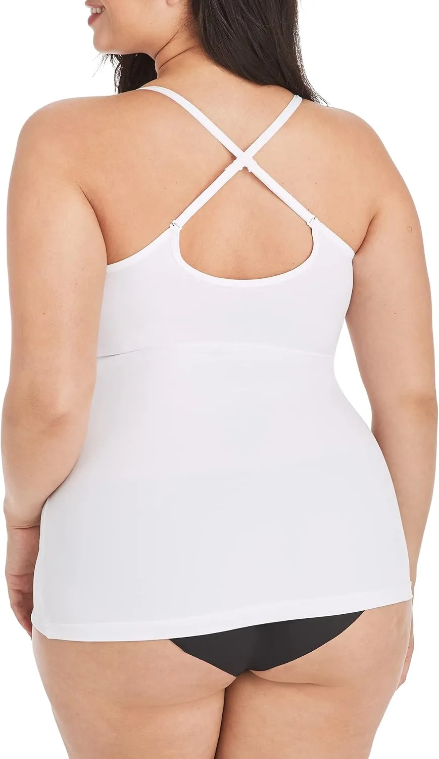 Maidenform Women's Shapewear Cami Tank Top, Tummy Control Shapewear Tank, Longer Length Back-Smoothing Shapewear for Women