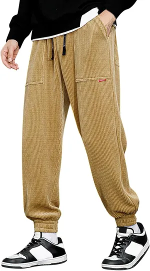 Male Autumn and Winter Heavy Corduroy Thickened Solid Color Trousers 8 Year