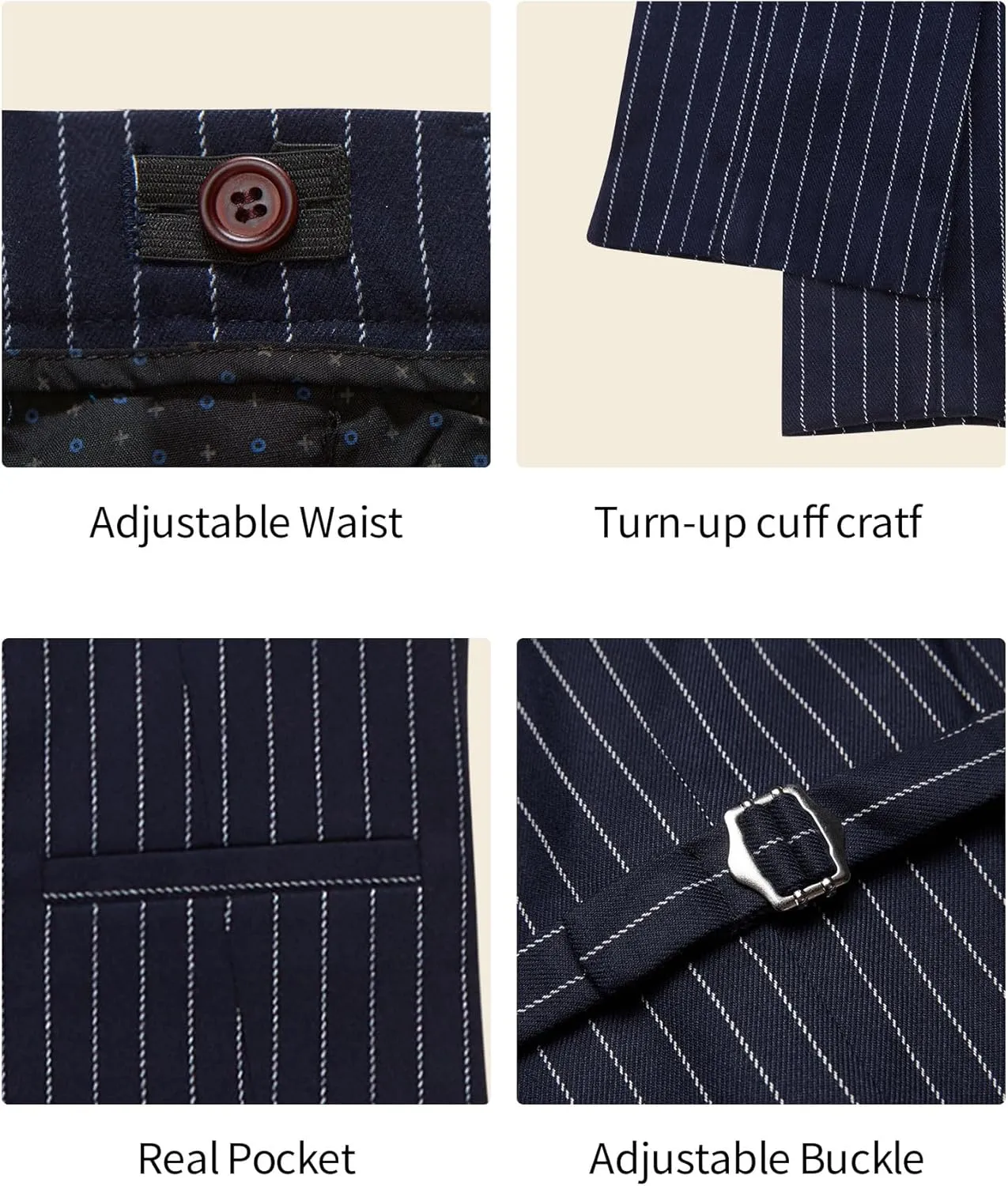 Marvelous World Boys' 5-Piece Formal Vest Suit Set, Vest, Pants, Dress Shirt, Tie and Bowtie