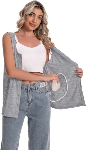 Mastectomy Top Tank with Drain Pockets Post Surgery Recovery Must Haves Clothing Comfy Sleeveless Shirts