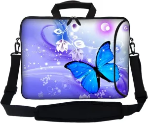 Meffort Inc 15.6 Inch Neoprene Laptop Bag - Water Resistant, Reinforced Zipper, Extra Pocket, Fits 15" to 15.6" Laptops