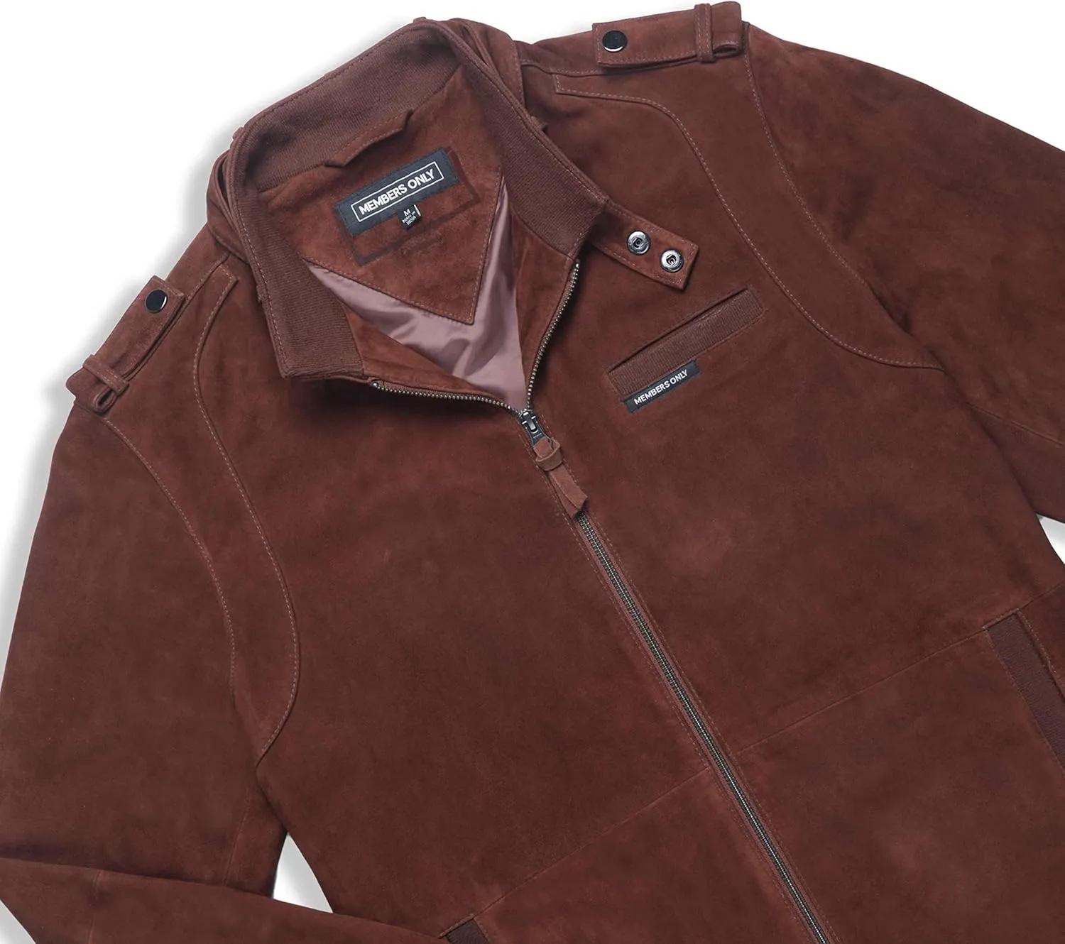 Members Only Men's Soft Suede Iconic Jacket |Slim Fit|