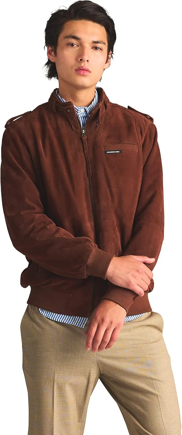Members Only Men's Soft Suede Iconic Jacket |Slim Fit|