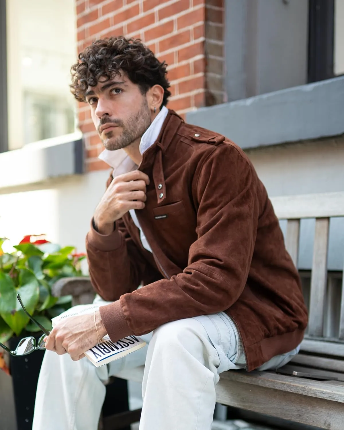Members Only Men's Soft Suede Iconic Jacket |Slim Fit|