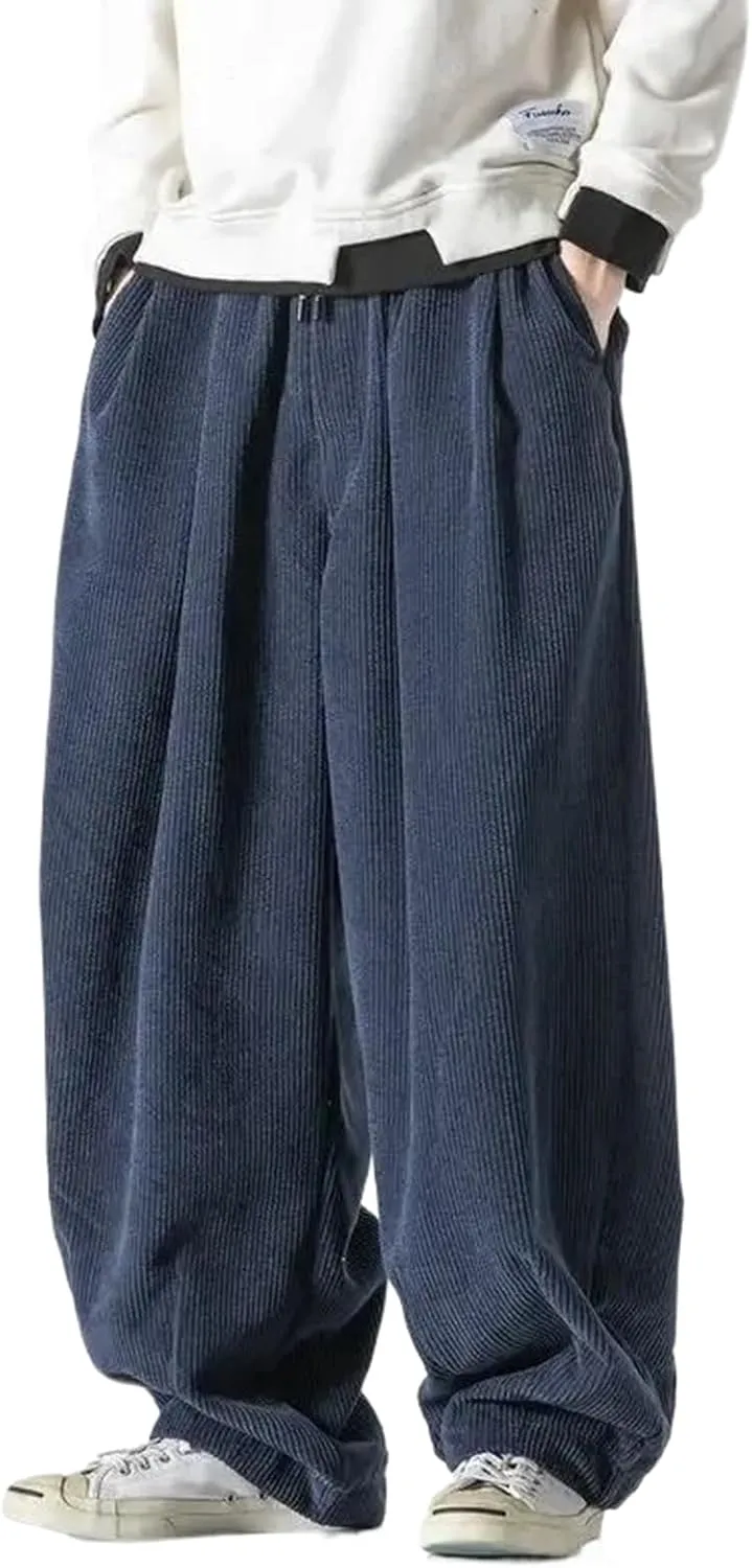 Men Casual Wide Leg Pants Streetwear Harem Pants Mens Long Trousers Loose Male Oversized Harajuku Trousers