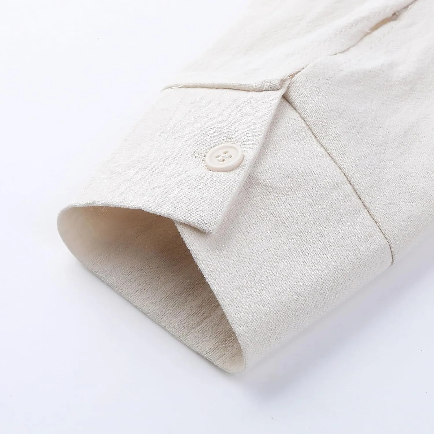 Men Cotton Linen Shirts 2024 Fall Fashion Big and Tall Shirt Casual Loose Button Tops Comfy Long Sleeve Blouse