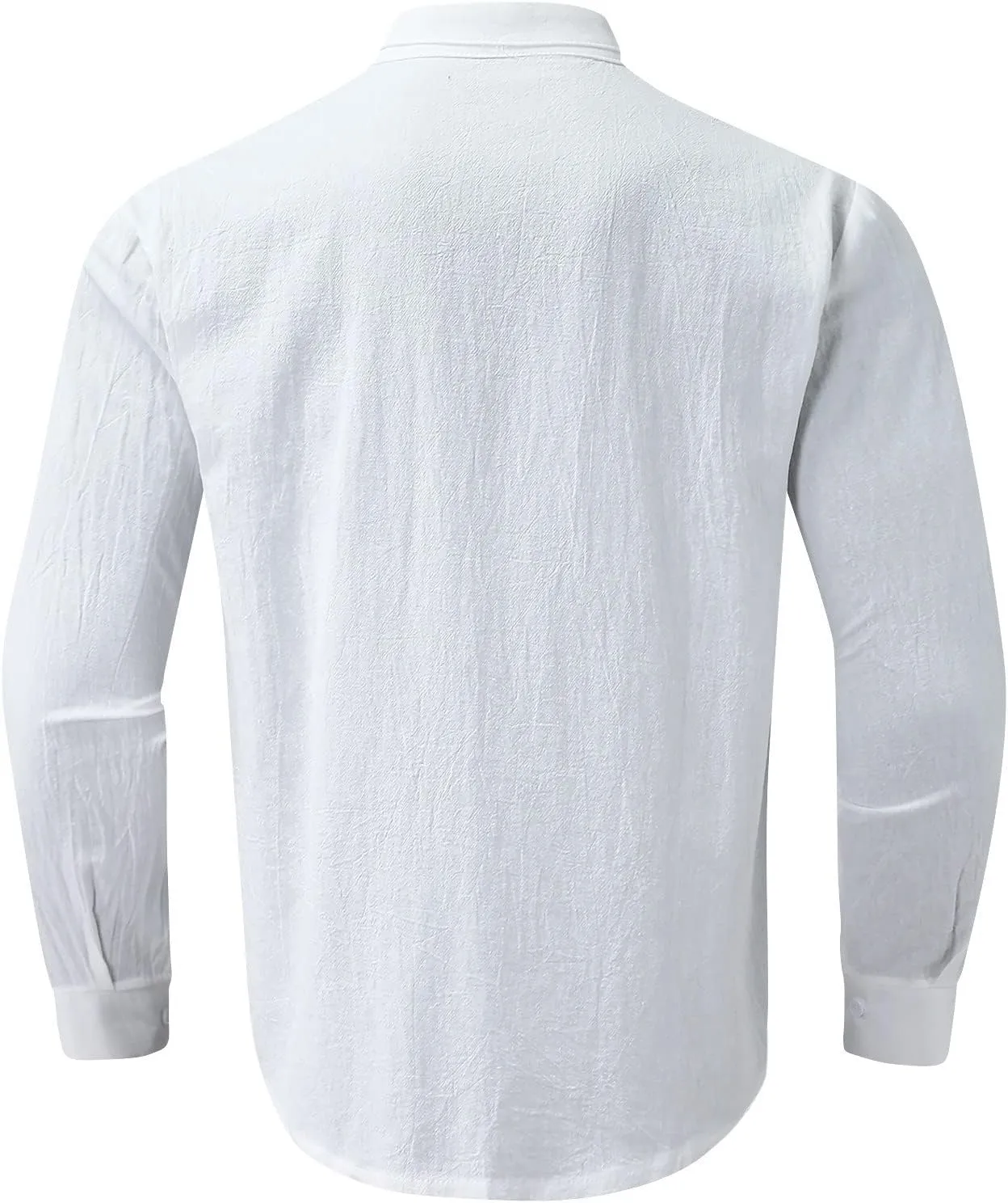 Men Cotton Linen Shirts 2024 Fall Fashion Big and Tall Shirt Casual Loose Button Tops Comfy Long Sleeve Blouse
