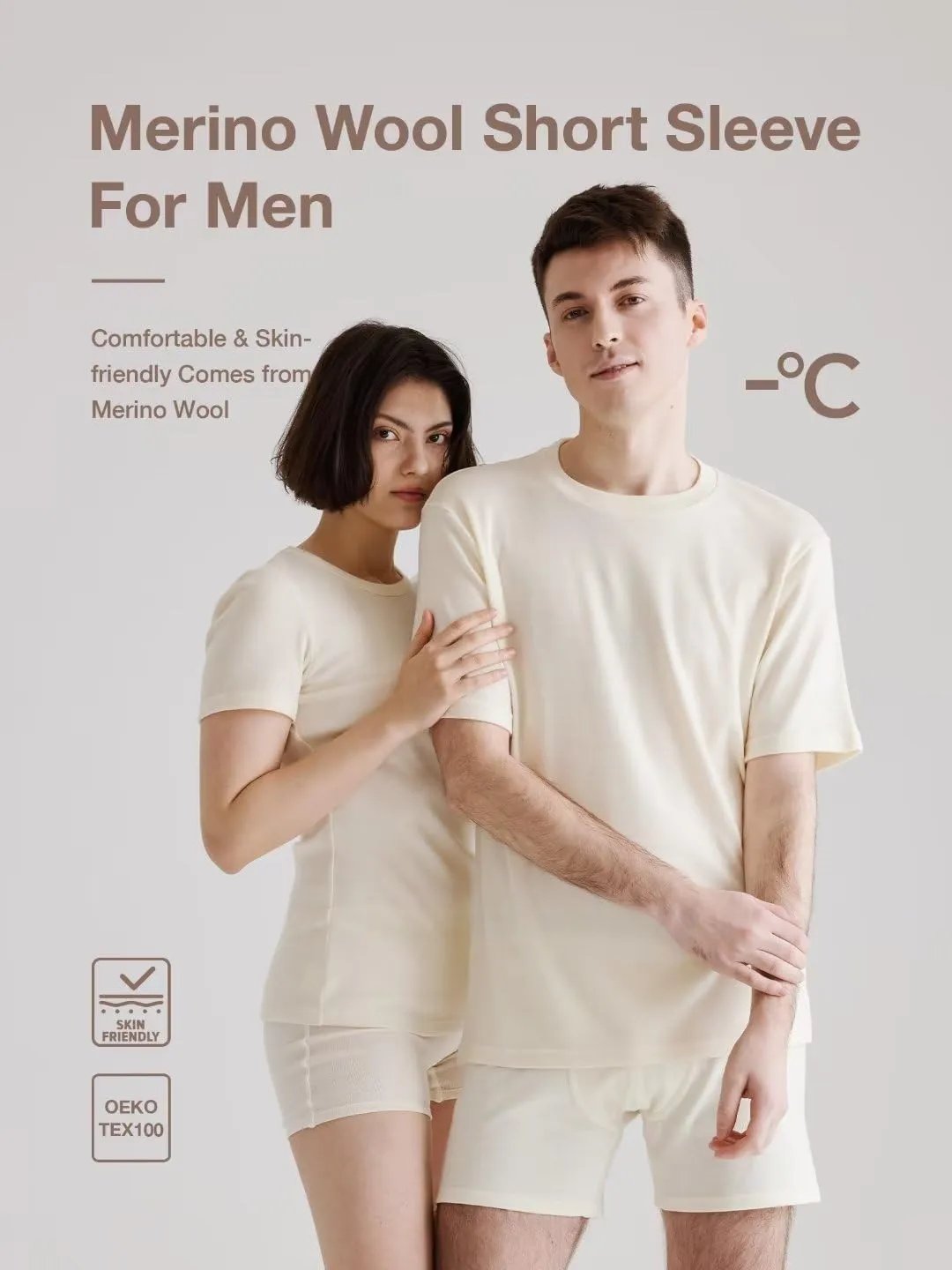 Men's 100% Merino Wool T Shirt Short Sleeve Athletic Tee Base Layer Top Moisture Wicking Temperature Regulating