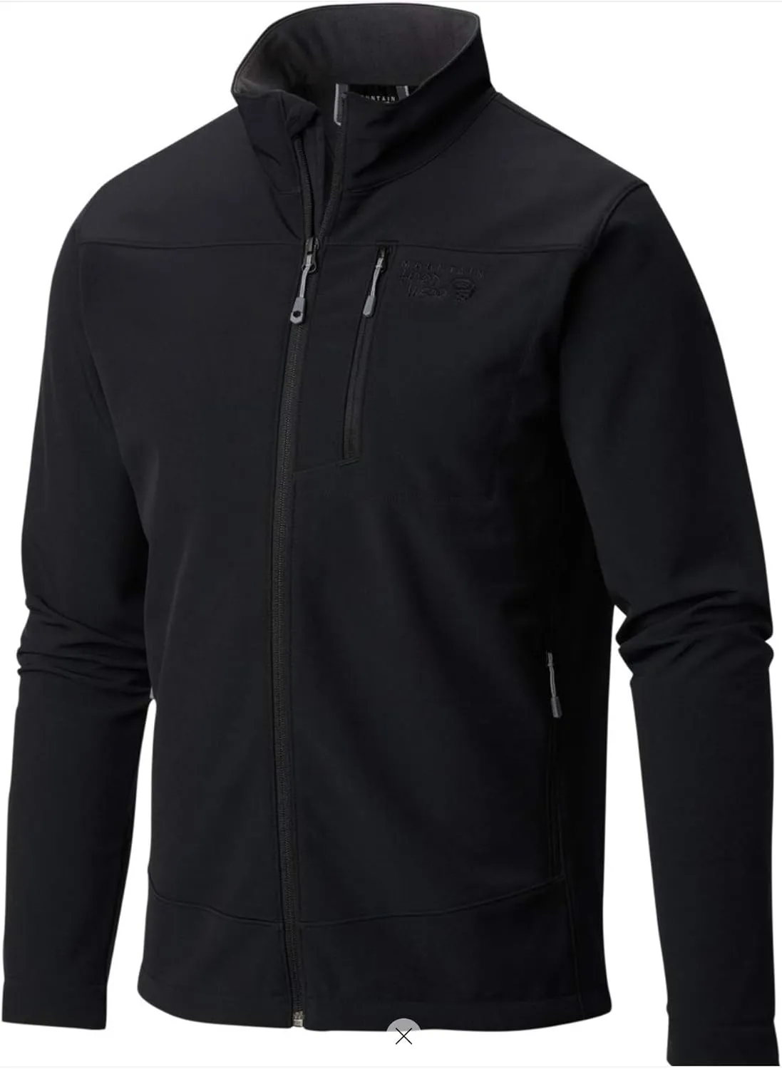 Mens 100% Polyester Soft Shell Full Zip Jacket (Black, Large)