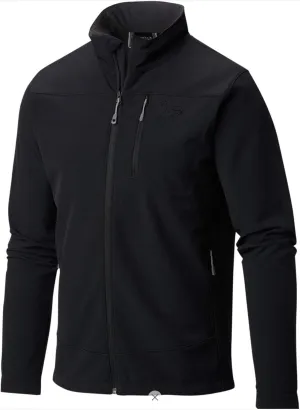 Mens 100% Polyester Soft Shell Full Zip Jacket (Black, Large)