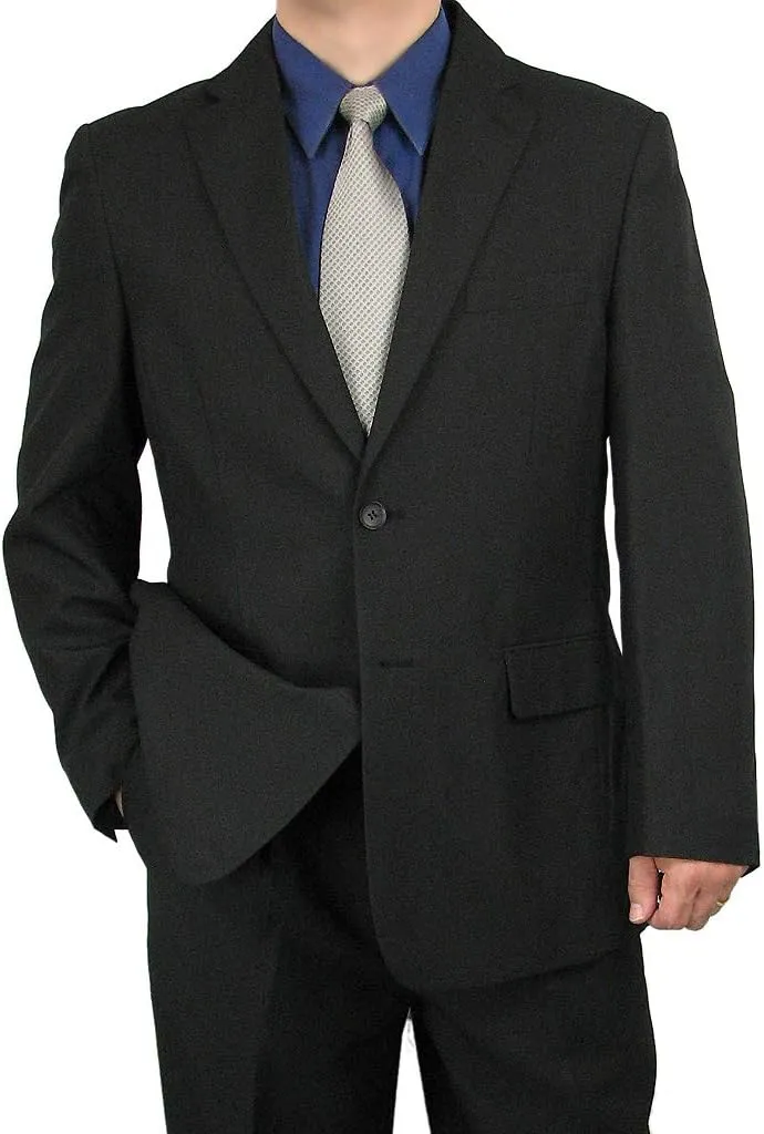 Mens 2-Piece Regular Fit Dress Suit Single-Breasted Jacket & Flat-Front Pants Includes Free Stylish Socks