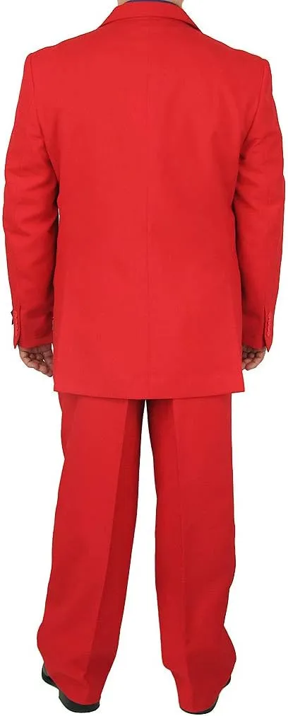 Mens 2-Piece Regular Fit Dress Suit Single-Breasted Jacket & Flat-Front Pants Includes Free Stylish Socks
