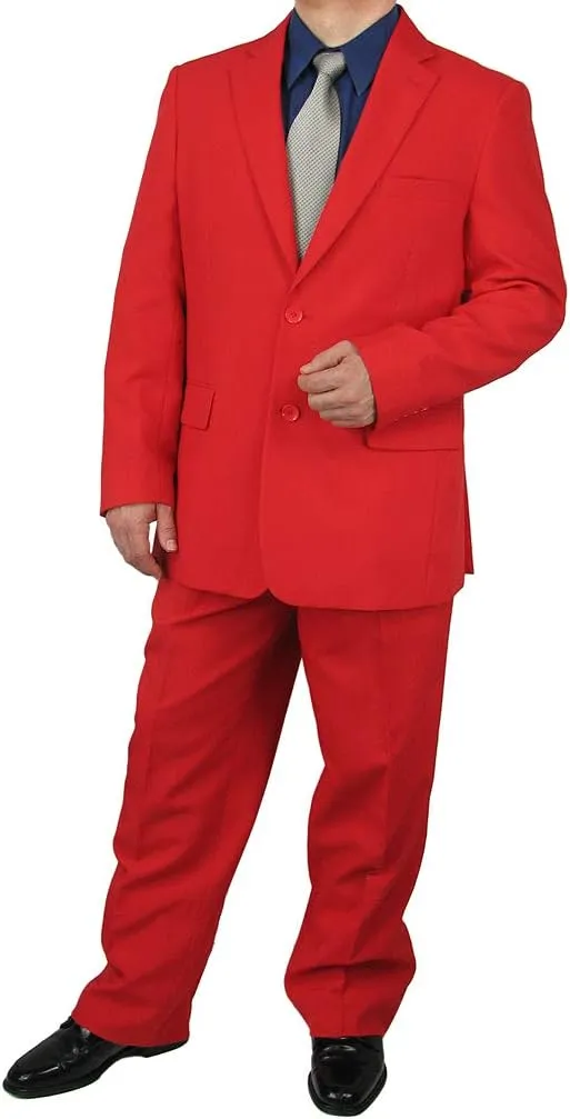 Mens 2-Piece Regular Fit Dress Suit Single-Breasted Jacket & Flat-Front Pants Includes Free Stylish Socks