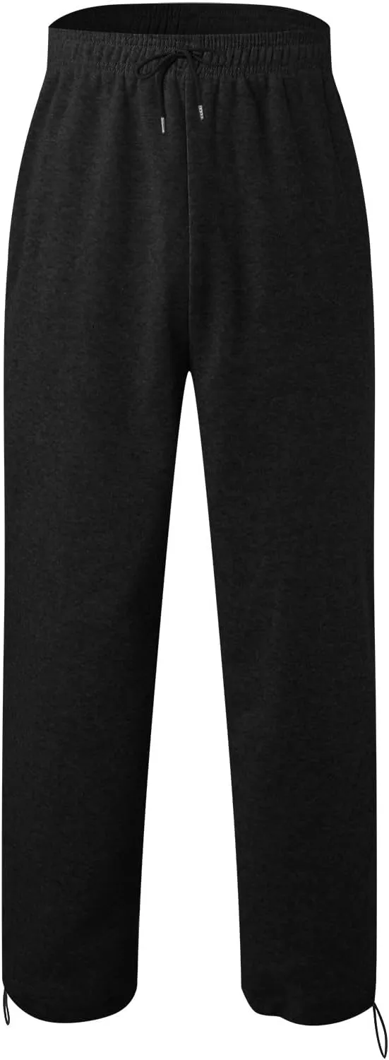 Mens Cargo Pants Stretch Elastic Waist Drawstring Joggers Pants, Color Block Sweatpants, Outdoor Trousers