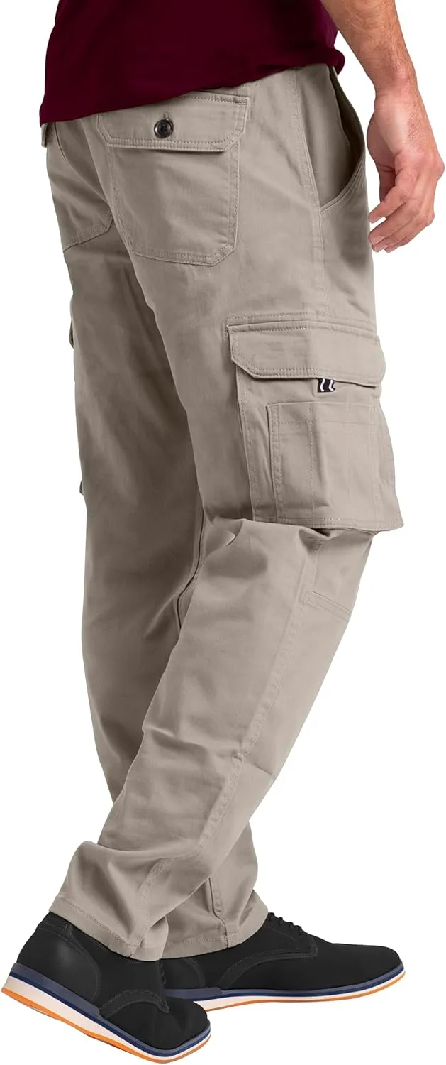 Mens Cargo Pants Stretch Flex Heavy Duty 12 Pockets Outdoor Hiking Security Relaxed Fit Wild Work Utility Pants