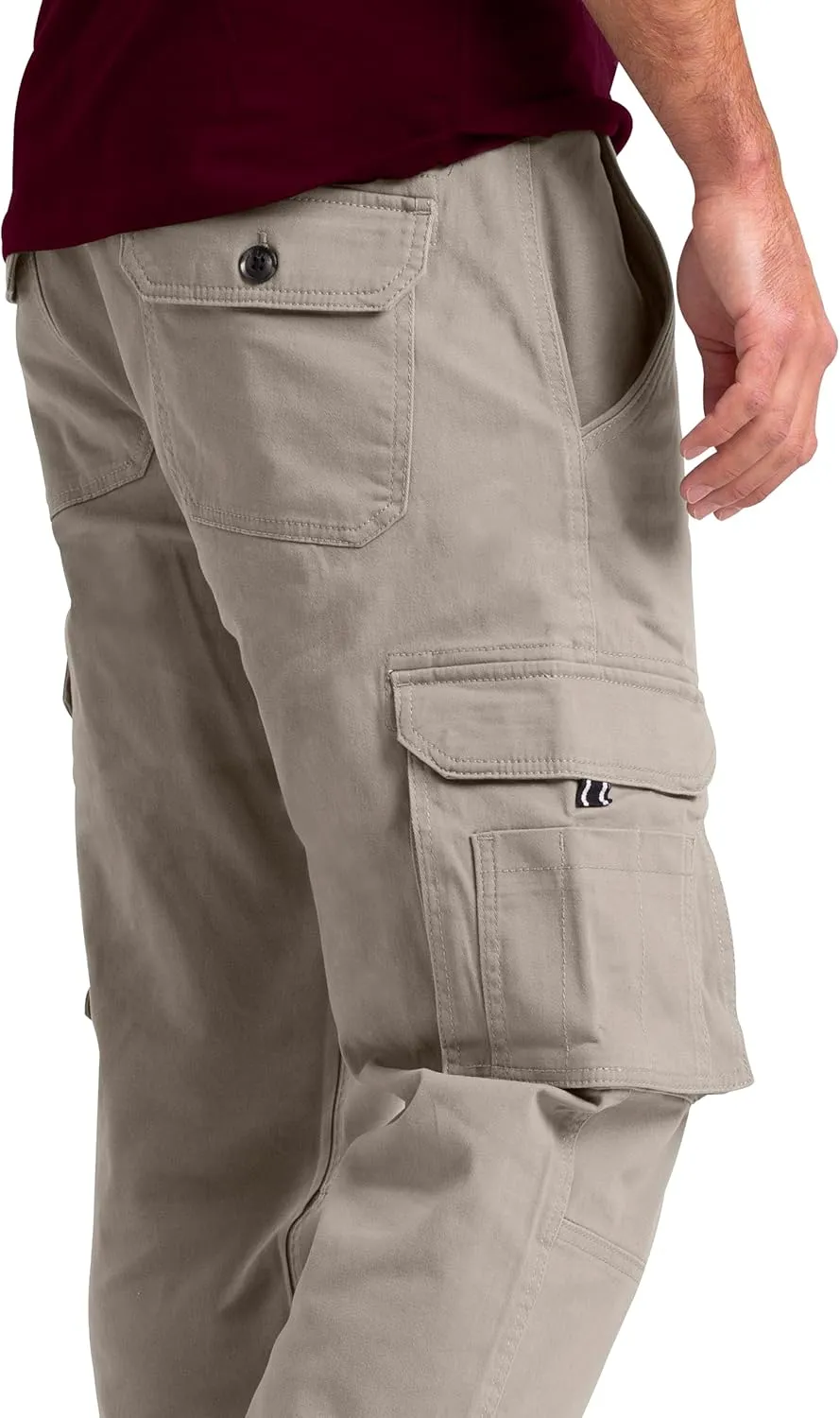 Mens Cargo Pants Stretch Flex Heavy Duty 12 Pockets Outdoor Hiking Security Relaxed Fit Wild Work Utility Pants