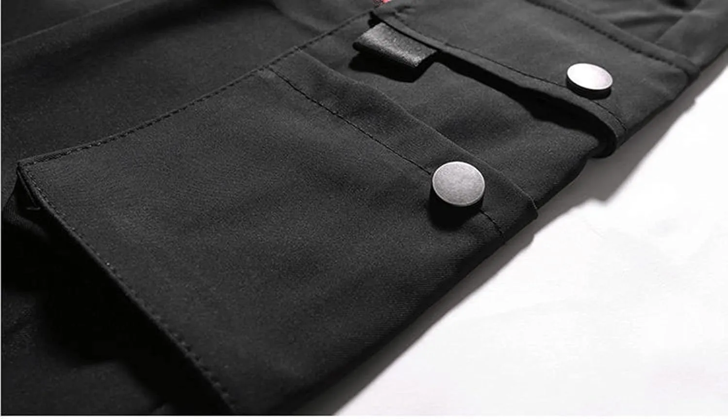 Men's Casual Cargo Pants, Elastic Waist Drawstring Athletic Techwear Joggers Tapered Pants with Flap Pockets