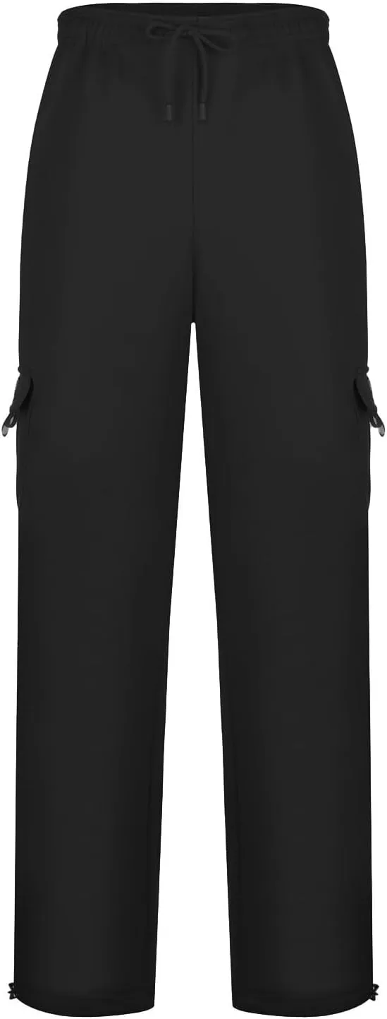 Men's Casual Cargo Pants, Hiking Pants Workout Joggers Sweatpants for Men, Rope Loose Fit Lightweight Sports Trousers