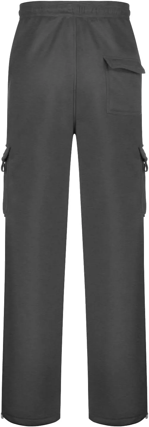 Men's Casual Cargo Pants, Hiking Pants Workout Joggers Sweatpants for Men, Rope Loose Fit Lightweight Sports Trousers