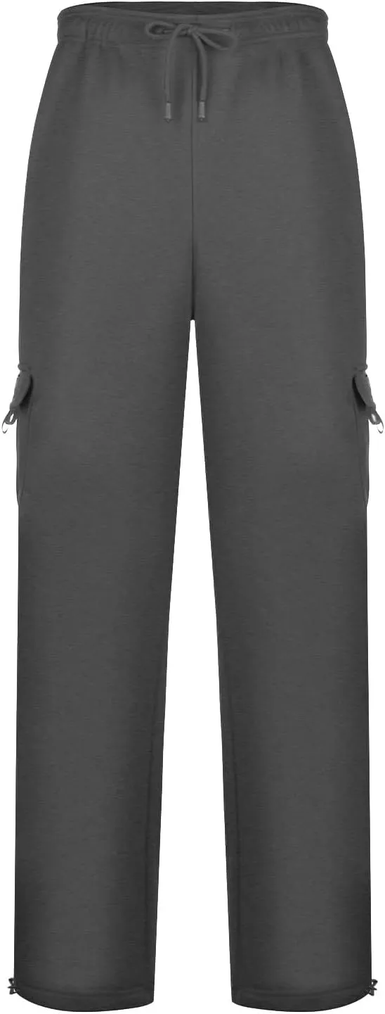 Men's Casual Cargo Pants, Hiking Pants Workout Joggers Sweatpants for Men, Rope Loose Fit Lightweight Sports Trousers