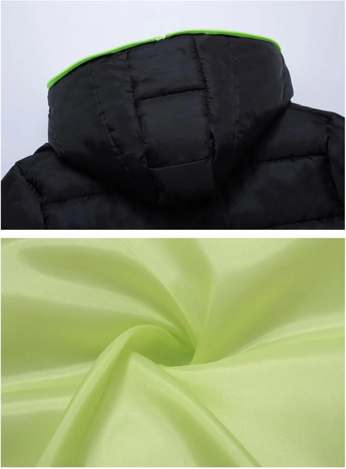 Men's Color Winter Hooded Jacket Casual Warm Cotton-Padded Jacket Coat Male Quilted Thick Hooded Jacket With Hood