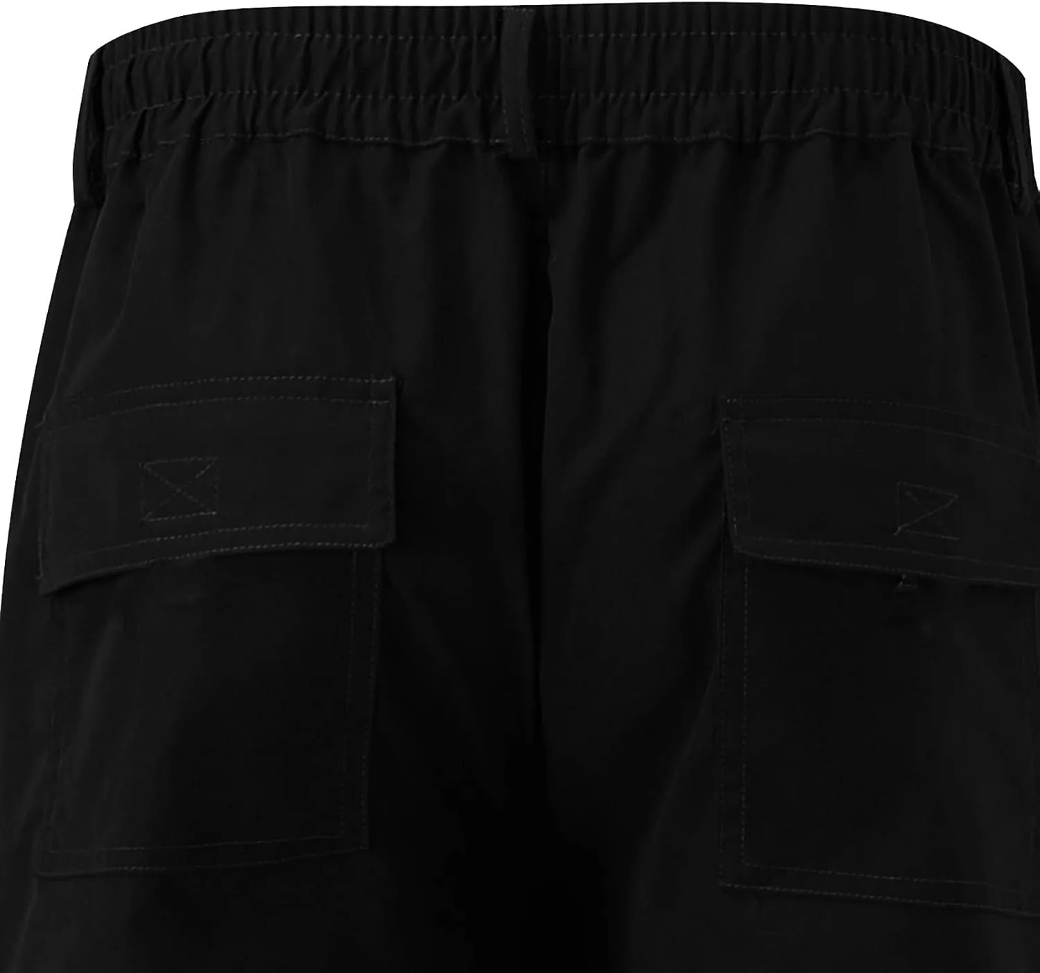 Men's Corduroy Cargo Pants, Baggy Sweatpants, Casual Hip Hop Pants Loose Fit Elastic Waist Drawstring Trousers