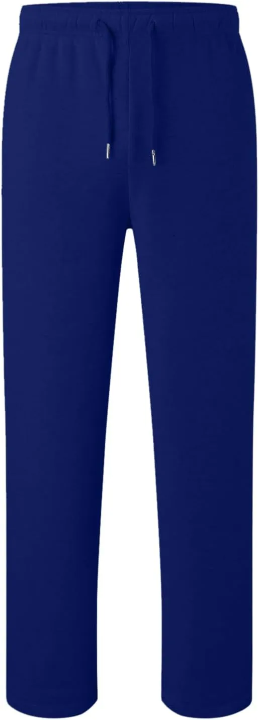 Men's Cotton Casual Pants, Elastic Waist Bottom Sweatpants, Workout High Waist Lightweight Drawstring Summer Yoga Pants