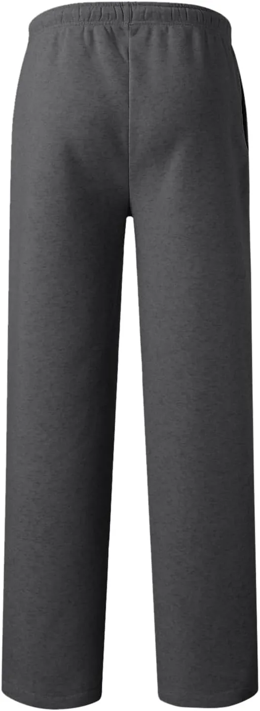 Men's Cotton Casual Pants, Elastic Waist Bottom Sweatpants, Workout High Waist Lightweight Drawstring Summer Yoga Pants