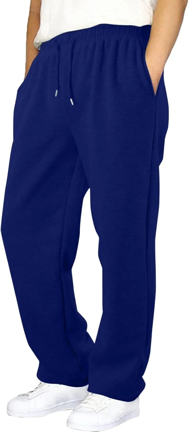 Men's Cotton Casual Pants, Elastic Waist Bottom Sweatpants, Workout High Waist Lightweight Drawstring Summer Yoga Pants