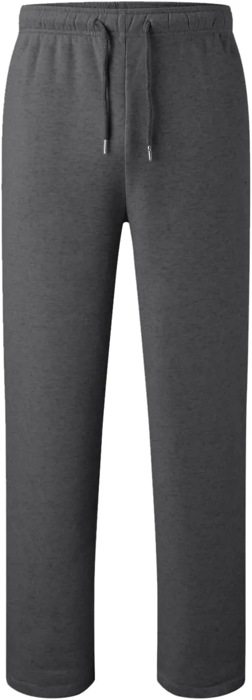 Men's Cotton Casual Pants, Elastic Waist Bottom Sweatpants, Workout High Waist Lightweight Drawstring Summer Yoga Pants
