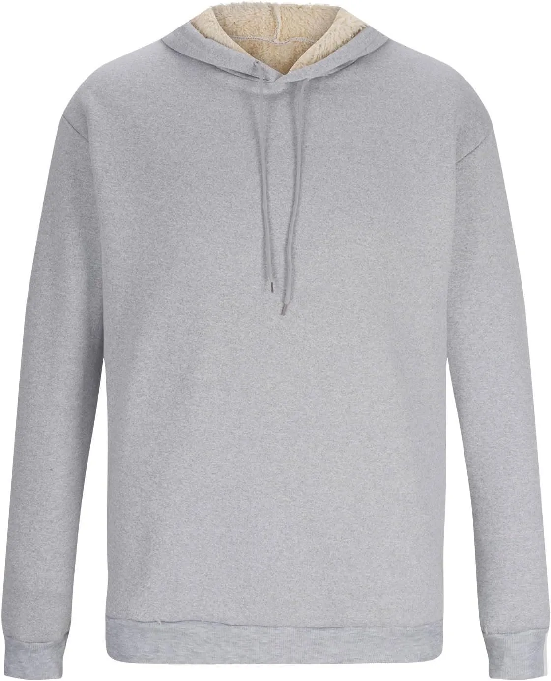 Mens Fleece Lined Hoodies Heavyweight Thick Winter Pullover Sherpa Warm Hooded Sweatshirt Thermal Windproof Jacket